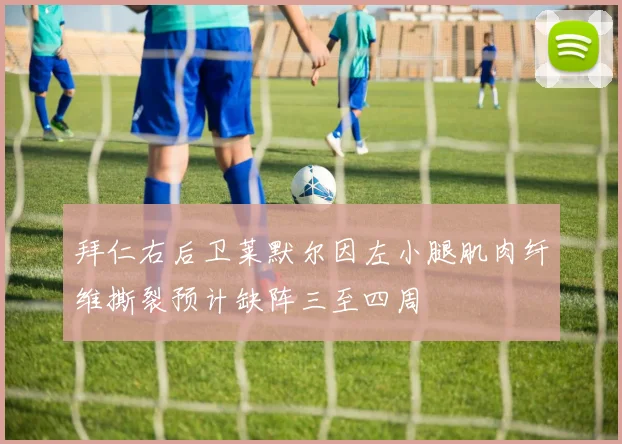 拜仁右后卫莱默尔因左小腿肌肉纤维撕裂预计缺阵三至四周